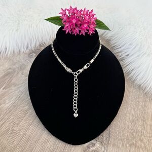 💓 Brighton Retired Charm Silver Tone Necklace Holds Charms, Beads & Spacers